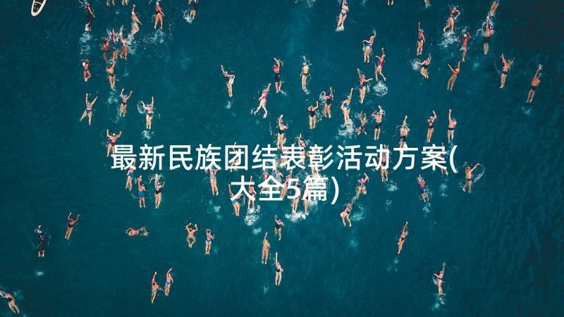 最新民族团结表彰活动方案(大全5篇)