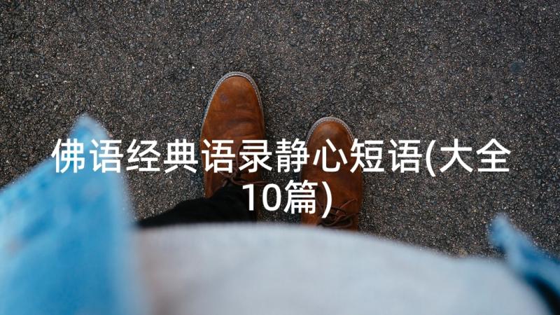 佛语经典语录静心短语(大全10篇)