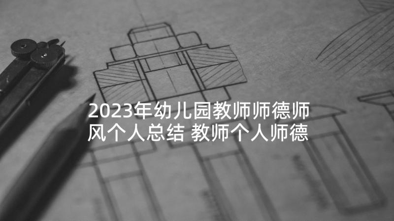 2023年幼儿园教师师德师风个人总结 教师个人师德师风总结(通用5篇)