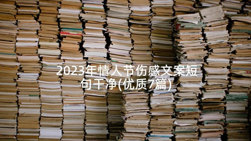 2023年情人节伤感文案短句干净(优质7篇)