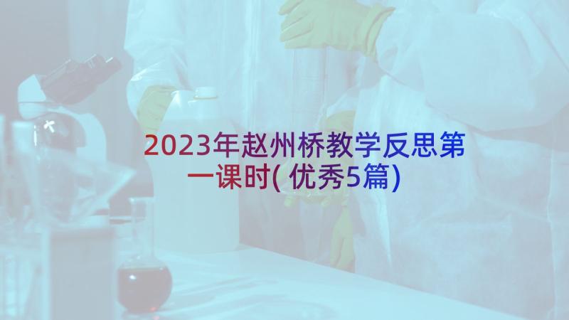 2023年赵州桥教学反思第一课时(优秀5篇)