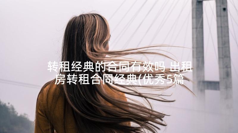 转租经典的合同有效吗 出租房转租合同经典(优秀5篇)