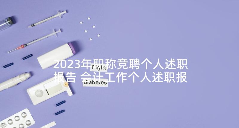 2023年职称竞聘个人述职报告 会计工作个人述职报告(模板9篇)