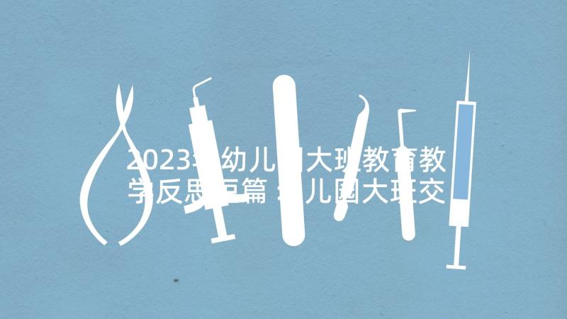 2023年幼儿园大班教育教学反思短篇 幼儿园大班交通安全教育教案及反思(优秀5篇)