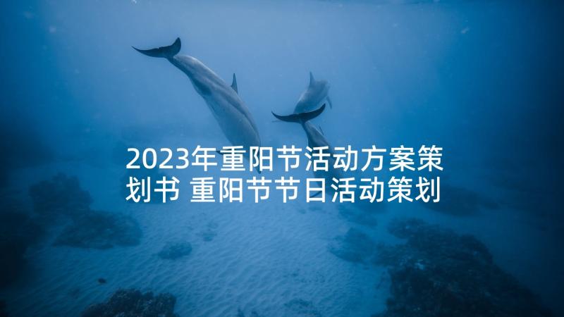 2023年重阳节活动方案策划书 重阳节节日活动策划方案(汇总5篇)