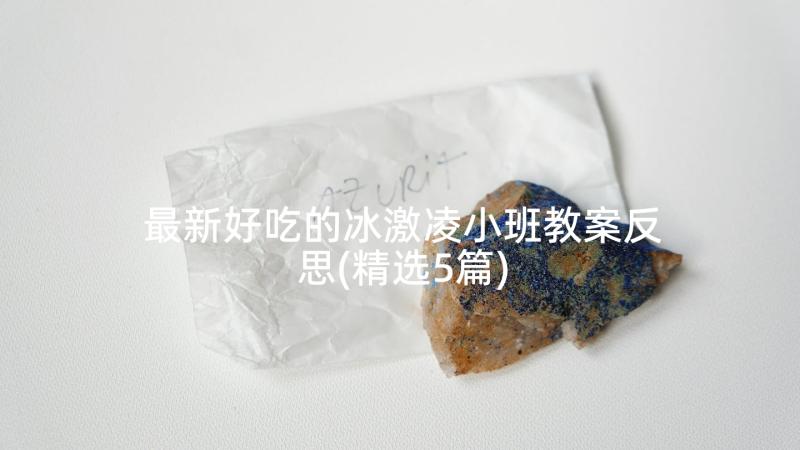 最新好吃的冰激凌小班教案反思(精选5篇)