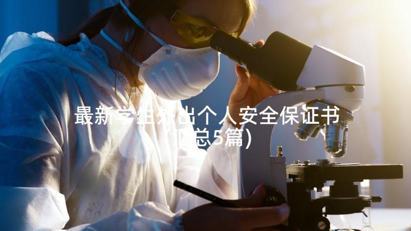 最新学生外出个人安全保证书(汇总5篇)