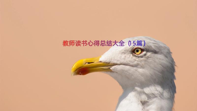 教师读书心得总结大全（15篇）