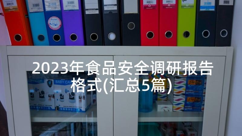 2023年食品安全调研报告格式(汇总5篇)