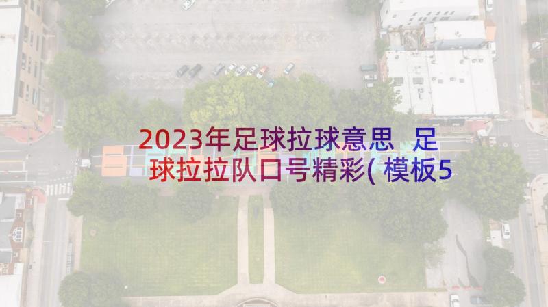 2023年足球拉球意思 足球拉拉队口号精彩(模板5篇)