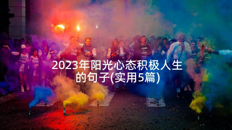 2023年阳光心态积极人生的句子(实用5篇)