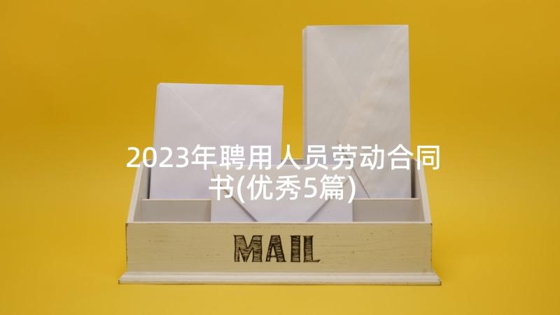 2023年聘用人员劳动合同书(优秀5篇)