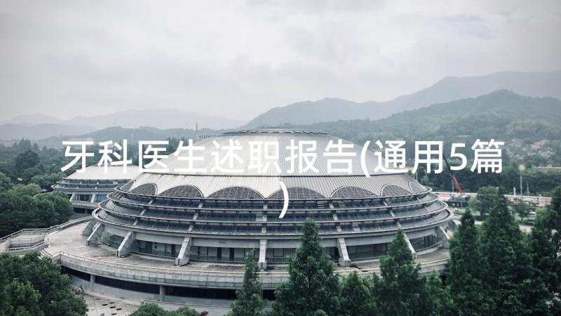 牙科医生述职报告(通用5篇)