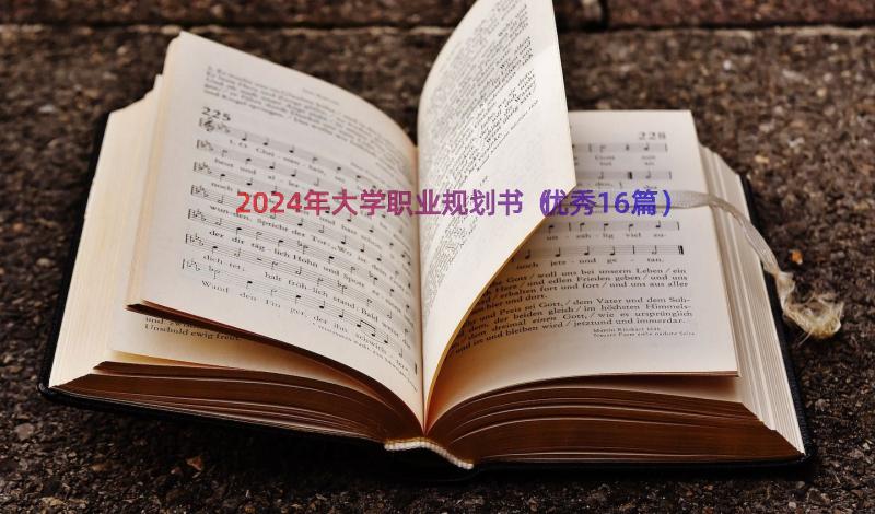 2024年大学职业规划书（优秀16篇）