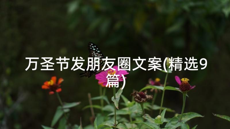 万圣节发朋友圈文案(精选9篇)