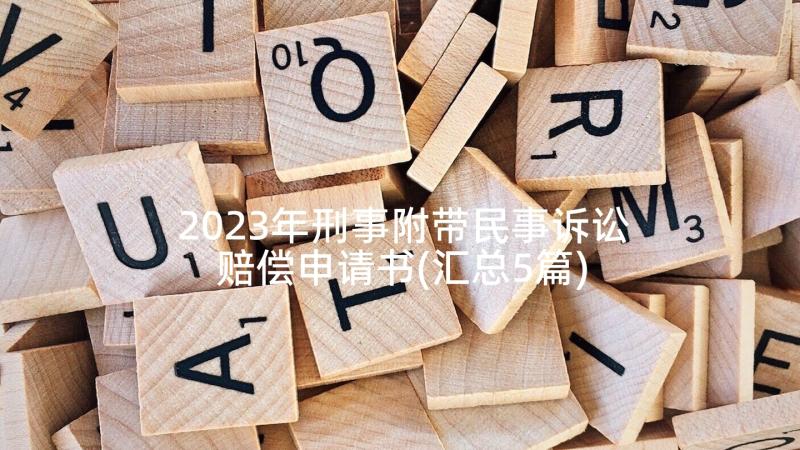2023年刑事附带民事诉讼赔偿申请书(汇总5篇)