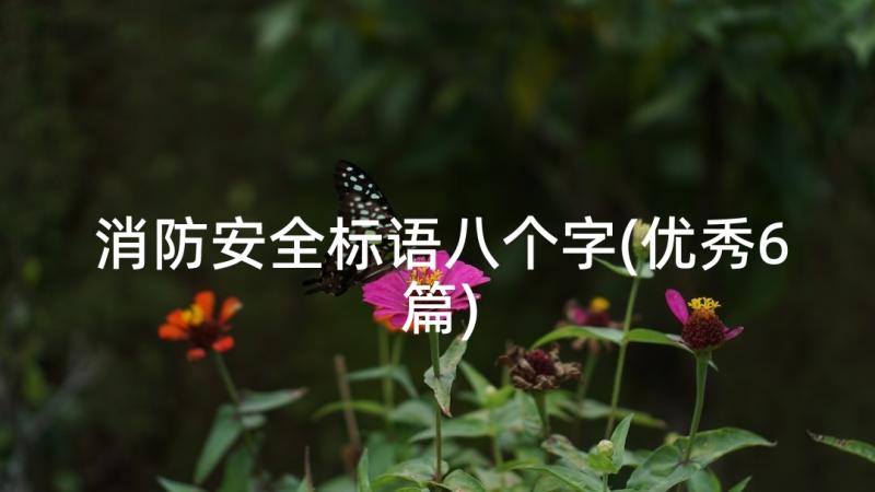 消防安全标语八个字(优秀6篇)