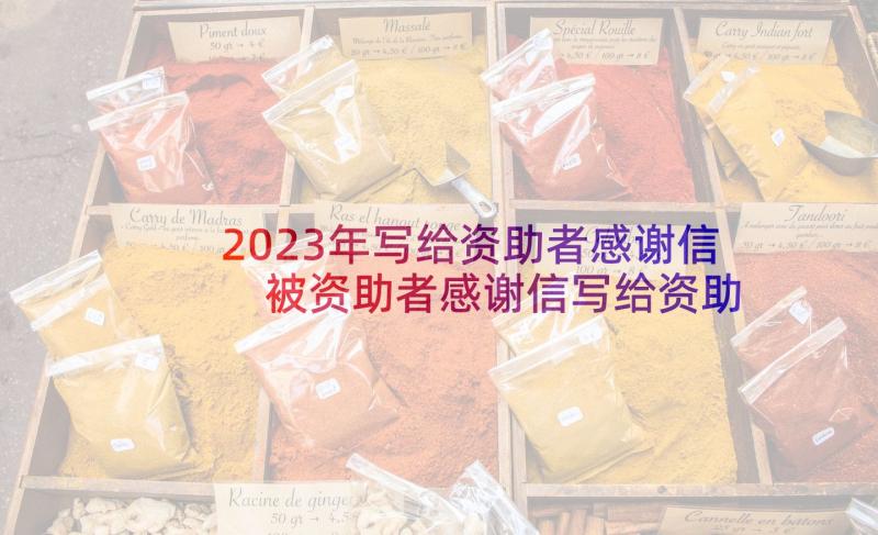 2023年写给资助者感谢信 被资助者感谢信写给资助者感谢信(大全10篇)