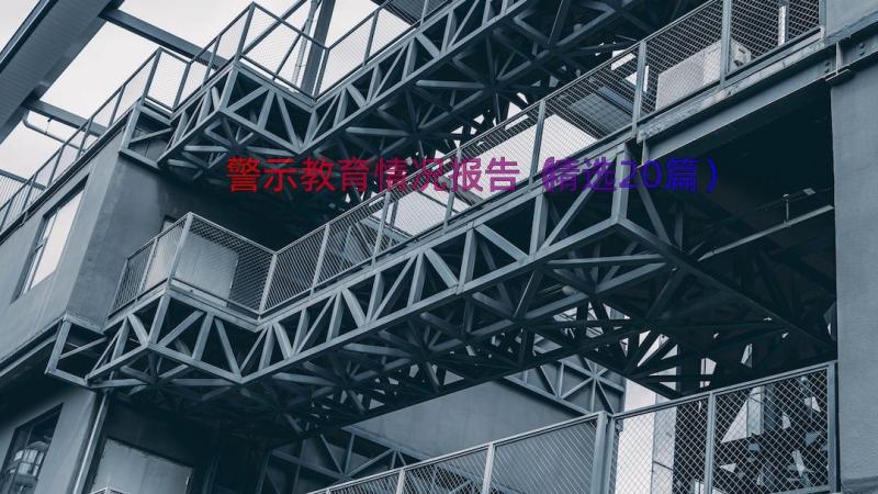 警示教育情况报告（精选20篇）