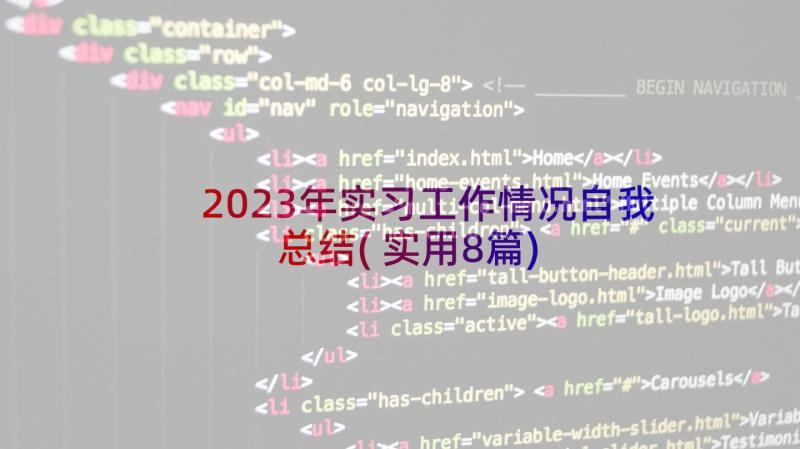 2023年实习工作情况自我总结(实用8篇)