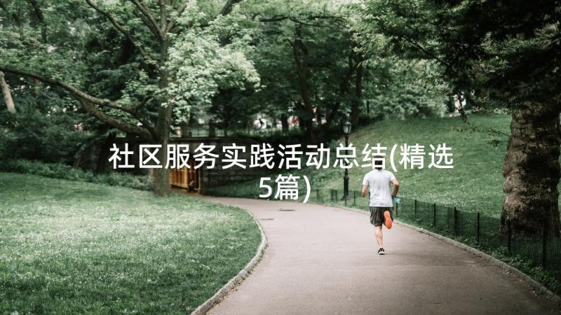 社区服务实践活动总结(精选5篇)