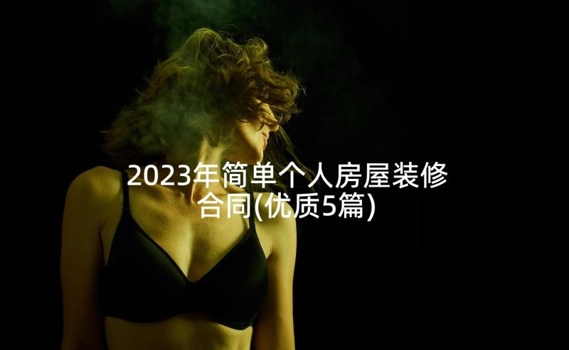 2023年简单个人房屋装修合同(优质5篇)