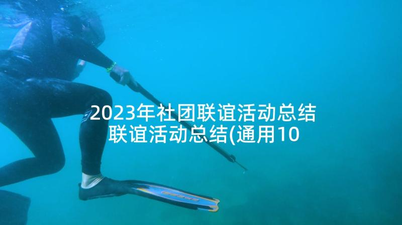 2023年社团联谊活动总结 联谊活动总结(通用10篇)