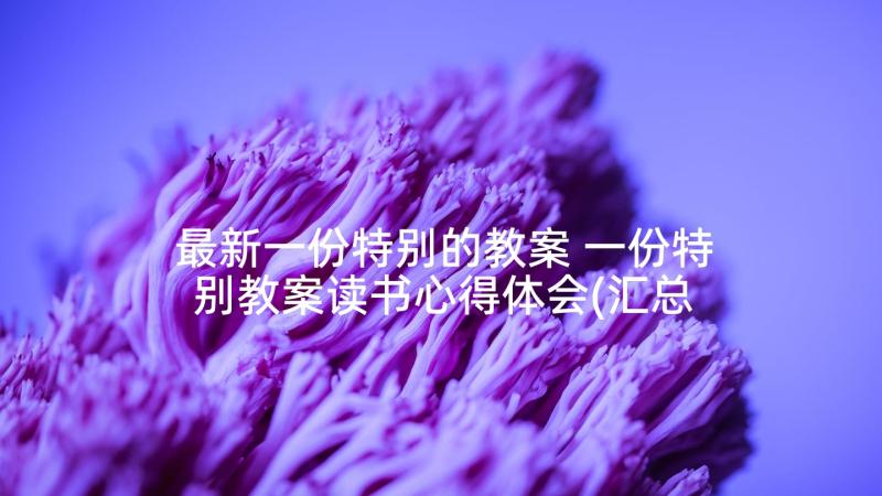 最新一份特别的教案 一份特别教案读书心得体会(汇总5篇)