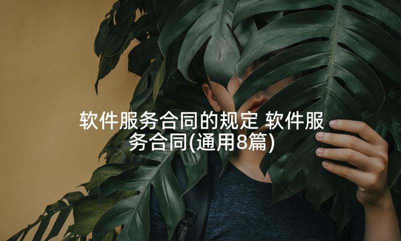 软件服务合同的规定 软件服务合同(通用8篇)