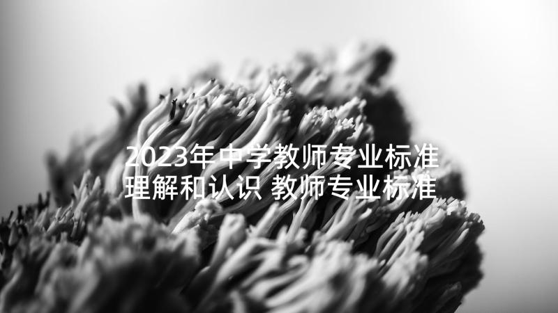 2023年中学教师专业标准理解和认识 教师专业标准心得体会(通用8篇)