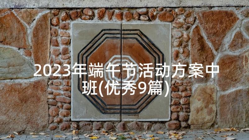 2023年端午节活动方案中班(优秀9篇)