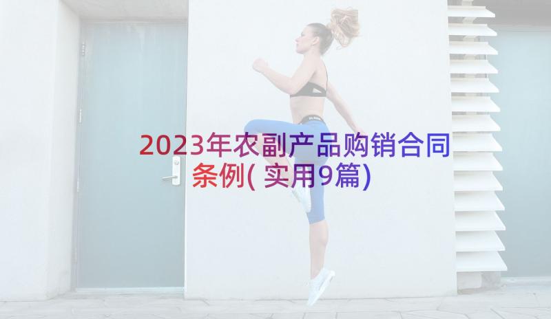 2023年农副产品购销合同条例(实用9篇)