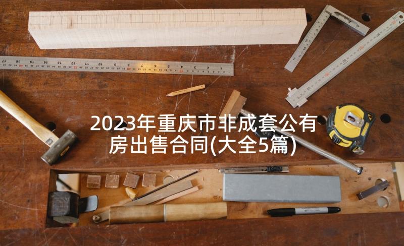 2023年重庆市非成套公有房出售合同(大全5篇)