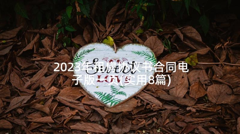 2023年租房协议书合同电子版一页(实用8篇)