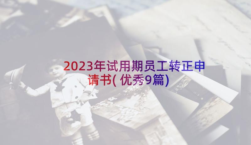 2023年试用期员工转正申请书(优秀9篇)