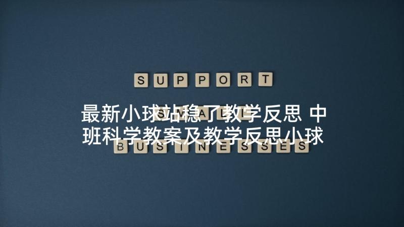 最新小球站稳了教学反思 中班科学教案及教学反思小球站稳了(优秀5篇)