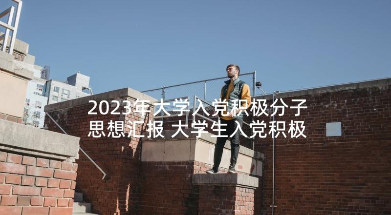 2023年大学入党积极分子思想汇报 大学生入党积极分子思想汇报(优秀5篇)