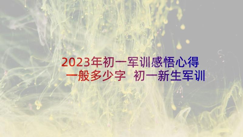 2023年初一军训感悟心得一般多少字 初一新生军训心得和感悟(模板5篇)