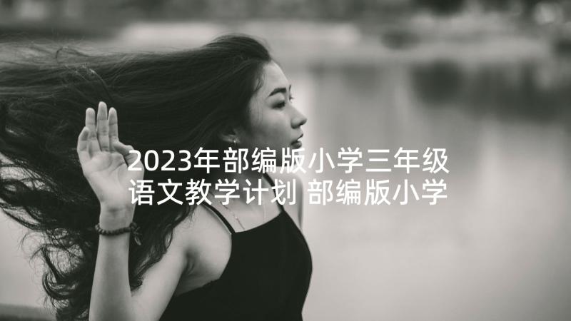 2023年部编版小学三年级语文教学计划 部编版小学三年级语文漏教案(精选6篇)