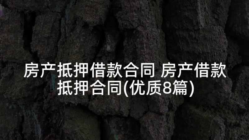 房产抵押借款合同 房产借款抵押合同(优质8篇)