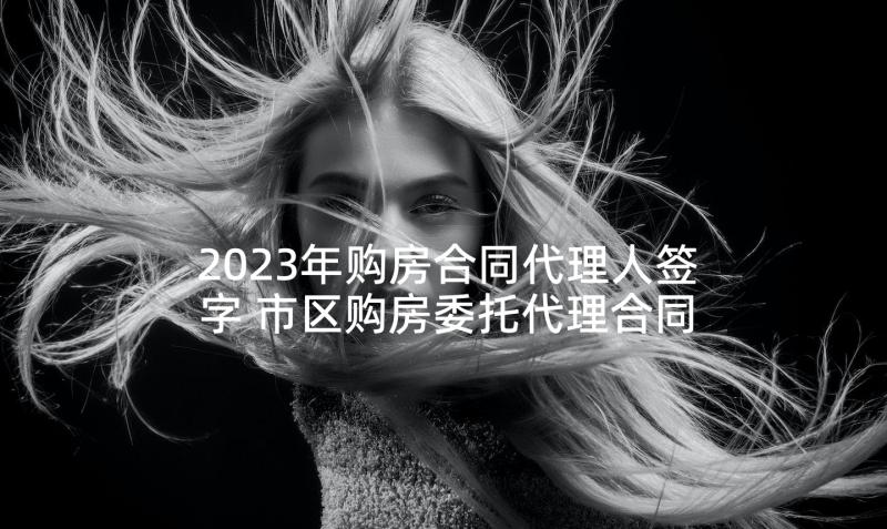 2023年购房合同代理人签字 市区购房委托代理合同(实用5篇)