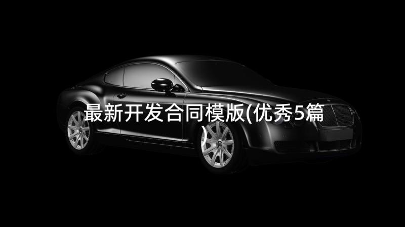 最新开发合同模版(优秀5篇)