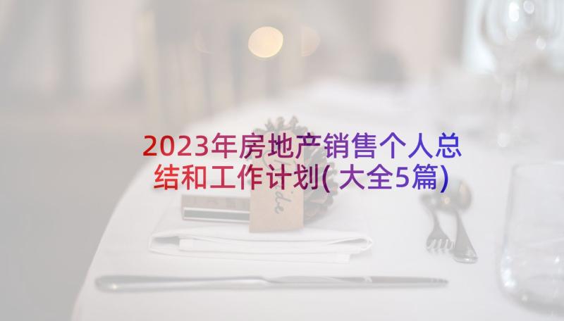 2023年房地产销售个人总结和工作计划(大全5篇)