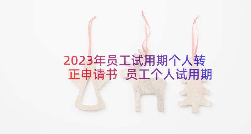 2023年员工试用期个人转正申请书 员工个人试用期转正申请书(大全10篇)