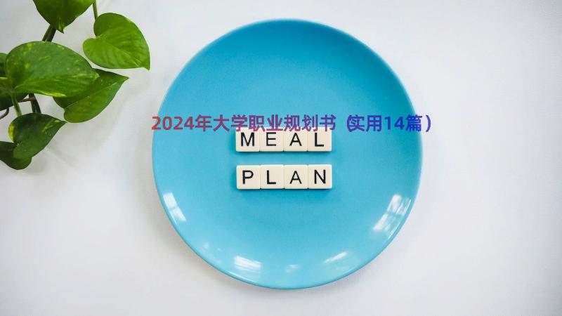 2024年大学职业规划书（实用14篇）