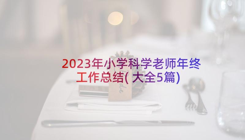 2023年小学科学老师年终工作总结(大全5篇)