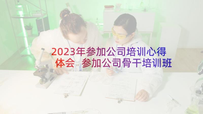 2023年参加公司培训心得体会 参加公司骨干培训班学习心得体会(精选6篇)