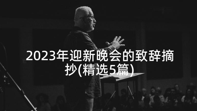 2023年迎新晚会的致辞摘抄(精选5篇)