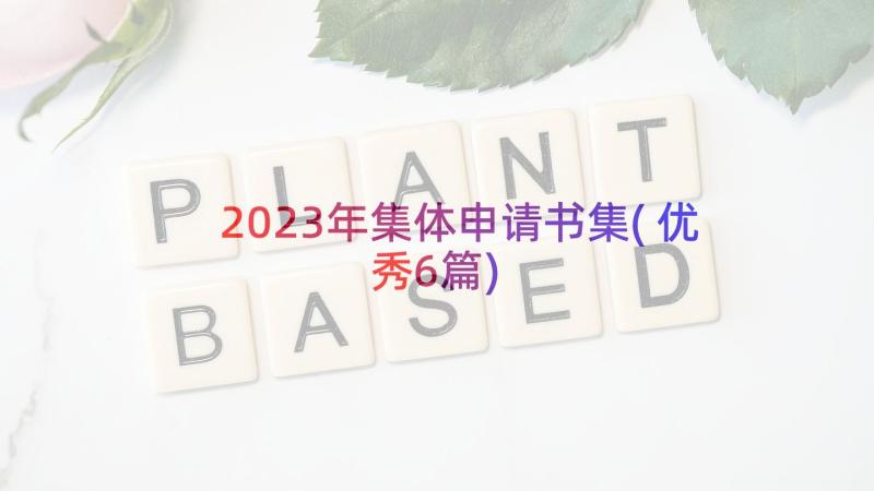 2023年集体申请书集(优秀6篇)