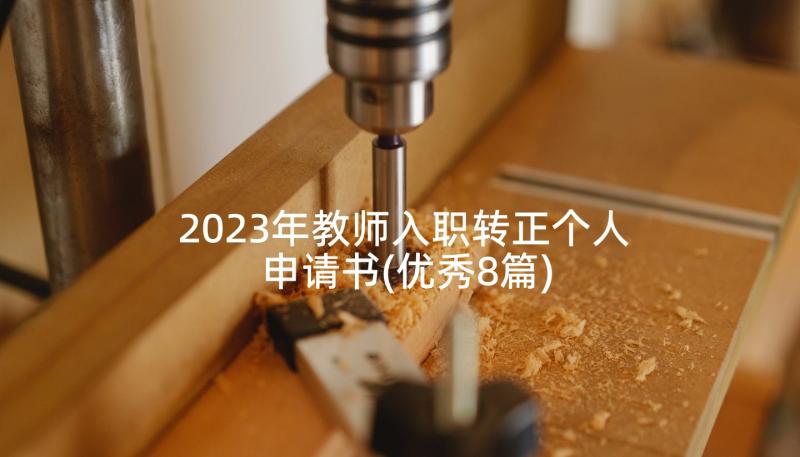 2023年教师入职转正个人申请书(优秀8篇)